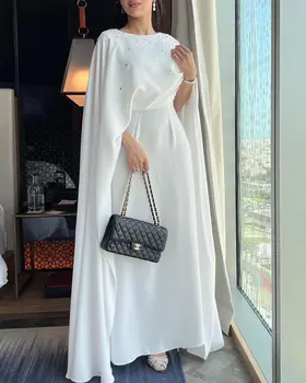 Contas a Arábia Elegantes Vestidos de Baile 2023 do Tornozelo-comprimento Brilhante Chiffon Vestido de Festa Para a Eid Vestes De فساتين مناسبة رسمية
