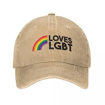 AMA LGBT Boné de Beisebol Vintage Denim Angustiado Orgulho Gay arco-íris Harajuku Snapback Chapéu de Exercícios não estruturado, Macio Chapéus Pac