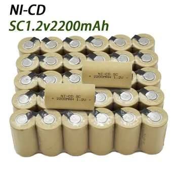 Chave de fenda Elétrica da Broca de SC Pilhas De 1,2 V 2200mah Sub C Ni-Cd Recarregável Bateria com o Guia da Ferramenta de Poder de NiCd SUBC Células