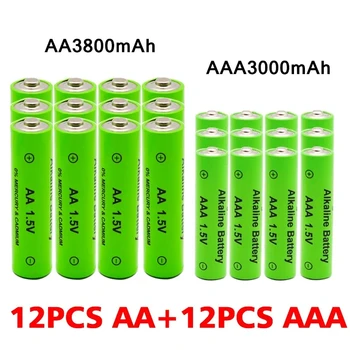 AA+AAA recarregáveis AA de 1,5 V 3800mAh/1,5 V AAA 3000mah bateria alcalina lanterna relógio do brinquedo leitor de MP3 de substituição de bateria de NiMH