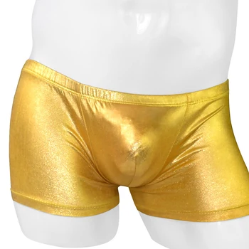 Os homens do Couro do PLUTÔNIO de Cuecas Boxer 3D Virilha Boxers, Cuecas, Shorts de Troncos Respirável Cuecas Fase Ativa Apertado Deslizamento Homme