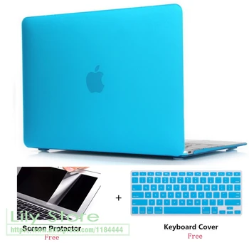Matte Caso de Laptop+Protetor de Tela (Presente)+Tampa do Teclado (Dom) Para Apple Macbook Pro Retina de Ar Toque de Bar 11 12 13 15 polegadas