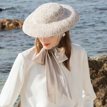 EE 2218 no início da primavera, o novo Britânico chapéu de rendas elegante chapéu feminina Britânica chapéu