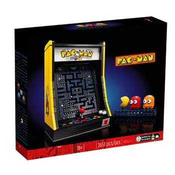 2023 NOVO 10323 Pac-Man Arcade Cabinet Blocos de Construção 2651pcs Retro Máquina de Jogo de Tijolos de Brinquedos Para as Crianças Rapazes Adultos Presentes de Aniversário