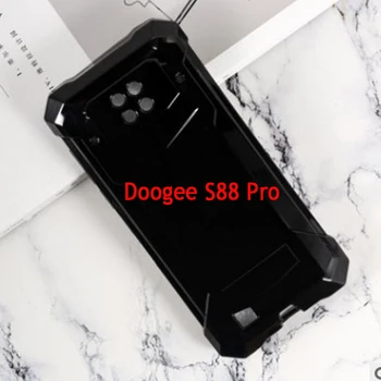S88 Pro Telefone de Tampa Traseira Para Funda Doogee S88 Pro Caso Escudo Protetor Transparente Preto de Luxo TPU Macio 6.3 Polegadas