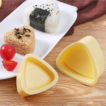 Novo Diy Sushi Molde Onigiri Bolinho De Arroz, Alimento Prima Triangular Sushi Maker Molde Japonês Cozinha De Casa Bento Acessórios Ferramentas