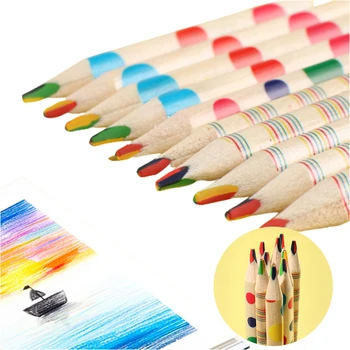 1set Concêntricos arco-íris de Papel Lápis de Crianças e de Escrita, Pintura de Arte Profissional Esboço de Quadrinhos Caneta de material Escolar e de Escritório