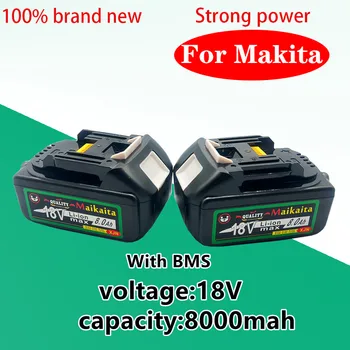 100% Original BL1860 Recarregável 8000mAh de Íon de Lítio para Makita18v Bateria BL1840 LXT400 makita18v