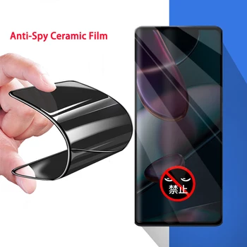 Full Cerâmica de Privacidade Protetor de Tela Para Motorola Moto borda 30 S 20 Pro Plus 2022 Anti Spy Brilho Suave de Cerâmica Filme que Não seja de Vidro