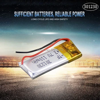 301230 3,7 v 110mah de polímero de íon de lítio recarregável da bateria do li-po bateria para BH505 fone de ouvido