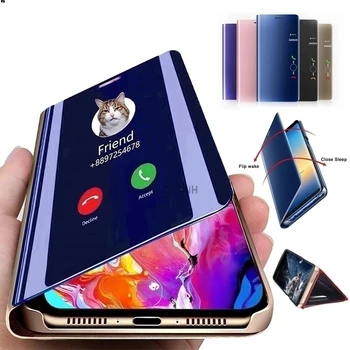 Smart Mirror Case Para Samsung Galaxy S30 S21 Luxo Ultra Couro Flip Cover Para Galaxy Nota 20 S20 Mais S20 FE Casos