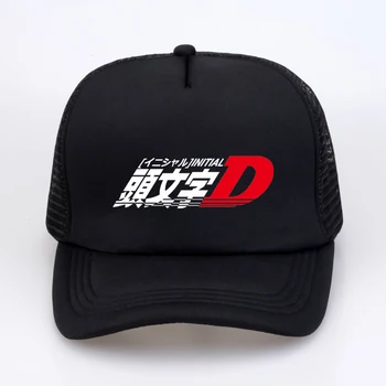 AE86 Japão Anime Initial D boné de Beisebol Homens Verão Legal de Malha Respirável Trucker hat Homme de Corrida de Carro de tração Gráfico chapéus