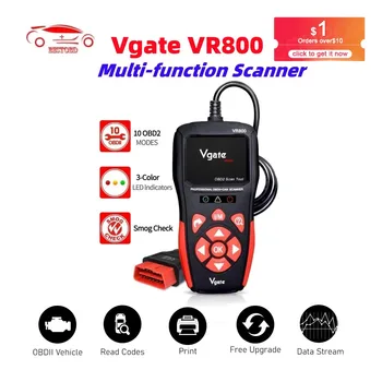 Vgate VR800 Scanner OBD2 Carro Leitor de Código de Verificação de Ferramentas Automotivas OBD 2 de Diagnóstico Automático de Ferramenta Frete Grátis PK KW850 ELM327 V1 5
