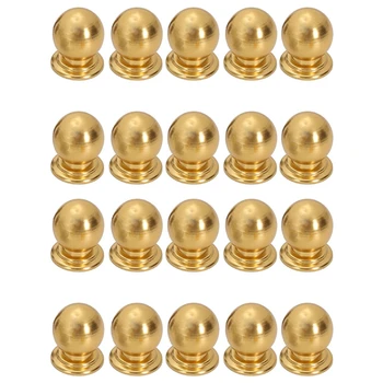 20 Pcs Gabinete Botões Bola Redonda Puxadores De Armário De Banheiro Puxadores De Armário De Botões, Moderno Hardware Gabinete Para Cozinha De Ouro