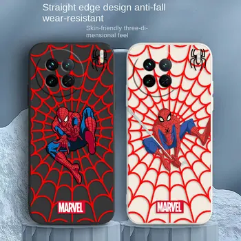 Marvel Homem-Aranha Vermelha da Web do Telefone Para a VIVO X21I X21S X23 X27 X30 X50 X60 X70 X90 5G PRO PLUS Cor do Líquido Caso Funda Shell