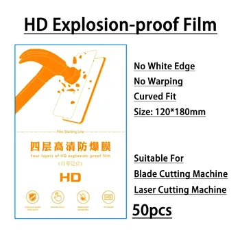 50PCS HD à prova de Explosão Película Fosca Anti-peep Privacidade Hidrogel Filme Telefone Móvel Reta Tela Protecor Para a Máquina de Corte