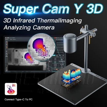 Qianli Super Cam Y 3D Infravermelho Câmera Térmica lmaging Analisar, por Telefone, placa-Mãe Padrão Elétrico do Detector de Vazamento de