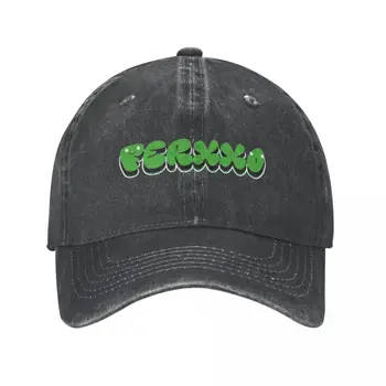 Feid Ferxxo Logotipo Unisex Bonés de Beisebol de 90 Rapper Angustiado Jeans Lavado Caps Chapéu Clássico de Verão ao ar livre Headwear