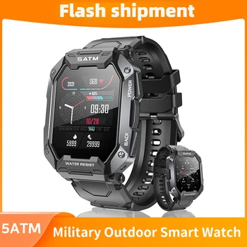C20 Militar IP68 5ATM Smart Watch Homens de Esportes ao ar livre Fitness Tracker 24H de Saúde, Monitor de 1.71 polegadas Smartwatch para Homens 2023 NOVO