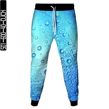 2023 Primavera, Outono Homens Mulheres da Moda calças de Moletom Gota de Água 3D Impresso Colorido Calças Masculinas Jogging Esporte Roupas ao ar livre, Calças