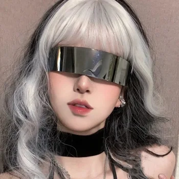 Brilhante Óculos Legal Punk Óculos De Sol De Tecnologia Sentido, Corpo Retangular De Óculos De Sol Spice Girl Tendência