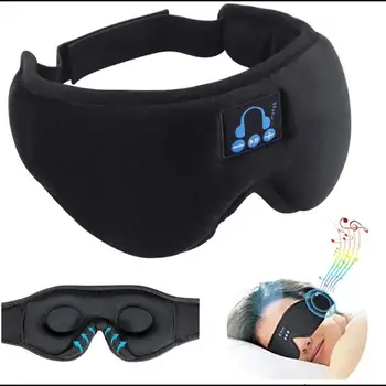 Dormir Fones de ouvido Bluetooth 5.0 sem Fio 3D Máscara de Olho Fone de ouvido Com Microfone para o Lado Respirável Dormentes de Viagens Chamada E Música