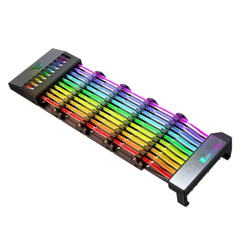 JONSBO PSU Extensão de Cabo RGB de Calhas de Cobertura Ponte de arco-íris para 24Pin ATX Cabo MOD Sinfonia Linha, 5V arco-íris RGB M/B SINCRONIZAÇÃO