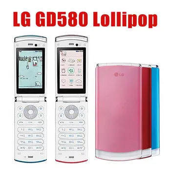 Desbloqueado Original LG GD580 Pirulito Celular LG DLite Único Sim Bluetooth Celular 3.15 MP 2.8