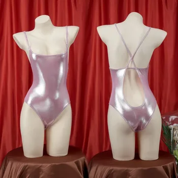 Body Sexy Pornô Corpo Das Mulheres Erótico Boneca Com Roupa De Pijamas Roupas Laser Correia Traje De Banho Sem Encosto Crotchless Trajes De Mulher