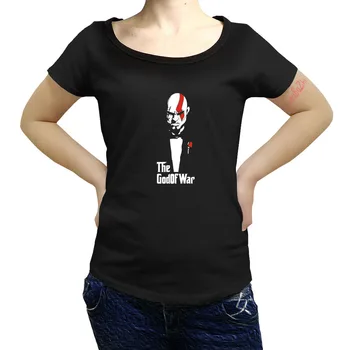 JHPKJJHPKJGod de Guerra T-Shirt com O Padrinho Falsificar T-Shirt Jogadores grego Inspirado Presente Casual Cool t-shirt das mulheres Fashion girl sbz8