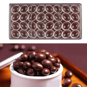 Chocolate Moldes de Plástico Rígido se Juntou a Linha de Policarbonato Pequeno Ovo de Molde MultiCompartment Transparente Chocolate Cozimento Molde CW