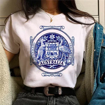 austrália t-shirt mulher manga Japonesa gráfico t-shirts menina y2k roupas