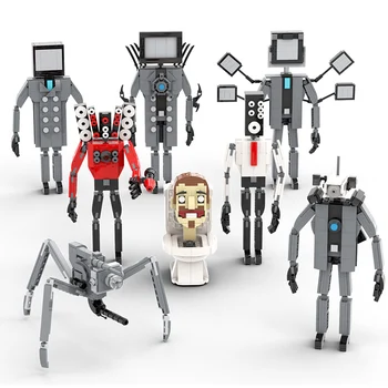 Moc Skibidi Wc Homem Blocos de Construção da Câmera alto-Falante Tijolos de Áudio Robô Modelo de Conjuntos de Decoração DIY Brinquedo para Crianças, Adultos Presente