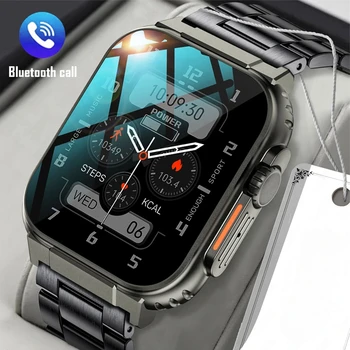 2023 Smart Watch Homens 1.96-polegadas Touch Screen de Suspensão da frequência Cardíaca Pressão Arterial Exercício de Fitness IP68 Impermeável