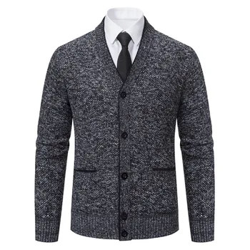 2023 Nova De Outono Inverno Da Marca De Moda Camisola De Malha Homens Suéter Preto Coreano Casual Coats Jaqueta De Mens Vestuário