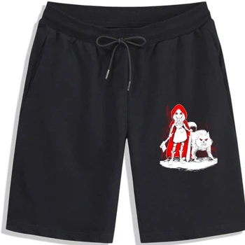 Dark Red Riding Hood Homens de Shorts de Mens Mal Gótico Lobo Plus impressão homens Shorts