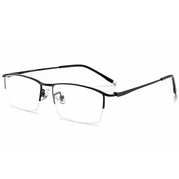 55mm 2023 Nova liga de titânio homem Praça Óculos de Armação de Óculos de grau Óptico de Óculos 85148