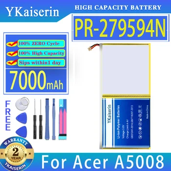 YKaiserin Bateria PR-279594N PR279594N 7000mAh Para Acer Iconia 10 Iconia10 A3-A40 A5008 Iconia One10 One10 B3-A20 B3-A30