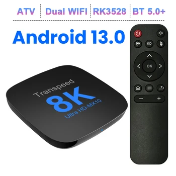 Transpeed ATV 13 Android TV BOX RK3528 Com Assistente de Voz Aplicações de TELEVISÃO wi-Fi Dual Quad Core Cortex A53 Suporte de Vídeo 4K 8K BT5.0