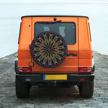 Mandala Tampa do Pneu da Roda Protetores à prova de Intempéries Universal para Jeep Trailer RV SUV Caminhão Campista de Viagem Trailer