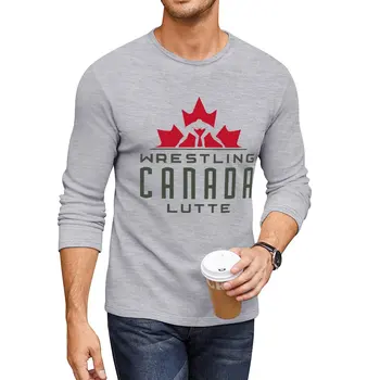 Novo WRESTLING CANADÁ LUTTE LOGOTIPO Longa T-Shirt Blusa gráfico t-shirt gráficos de t-shirt t-shirts homens