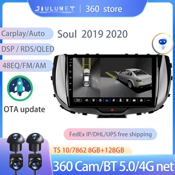 JIULUNET Inteligente Estéreo Android Auto 360 Cam Rádio Para Kia Soul SK3 2019 2020 Multimídia de Navegação Carplay