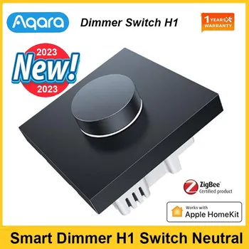 Aqara Smart Dimmer Comutador de rede sem Fios H1 Zigbee 3.0 Neutro Linha Zero Cinza Rotary Controle Remoto Lâmpada Cortina de Trabalho para o APLICATIVO Homekit