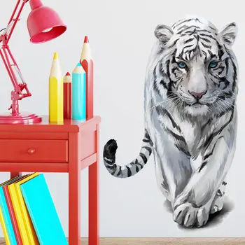 Creative 3D Tigre Adesivo de Parede para Quarto de Crianças, Casa, Decoração de Casa, Quarto de PVC, Animal de Decoração de Parede de Arte Decalsמדבקות קיר לחדר ילדים