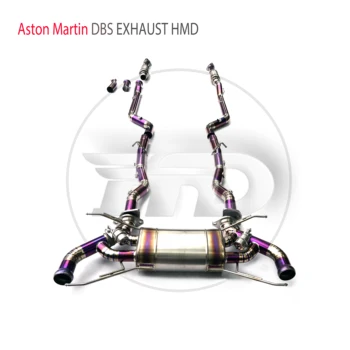 HMD Sistema de Escape de Titânio Desempenho Catback Para o Aston Martin DBS, Escapamento Para Carros Modifity Variável de Válvula no Tubo de