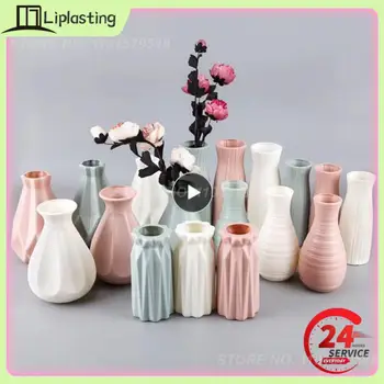 1~10PCS Vaso de Plástico Durável Implementação Fresco Pequeno vaso de Flores de vaso de Flores Cesta de Ornamento Arranjo de Flores Flores de Armazenamento Garrafa