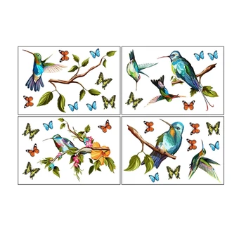 YYSD Pássaros Borboletas Autocolante de Decoração de Pássaros Voando Adesivos Adesivo Agarrar Decorações