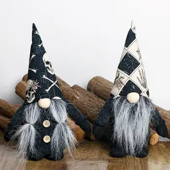 Esqueleto Decoração de Design da Janela de Decoração para o Halloween Assustador Festiva dia das bruxas Gnome Ornamento Adorável Rosto de Boneca para Casa