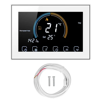 Termostato termostato Mudar de 4.8 polegadas de Tela de Toque Seis Períodos Programáveis ℃ / ℉ com Fechadura de Alta Precisão para Elétrico
