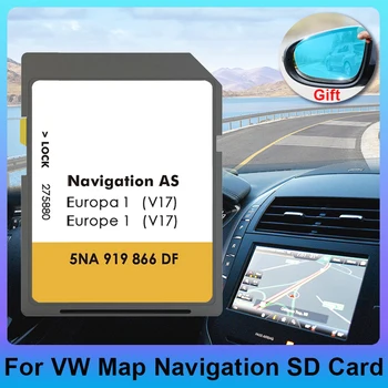 Novo original 2022 Para VW MIB2 Descobrir Media Mapa Sat Nav atualização do Cartão SD, COMO V17 GPS Navi 32GB Europa Cartão